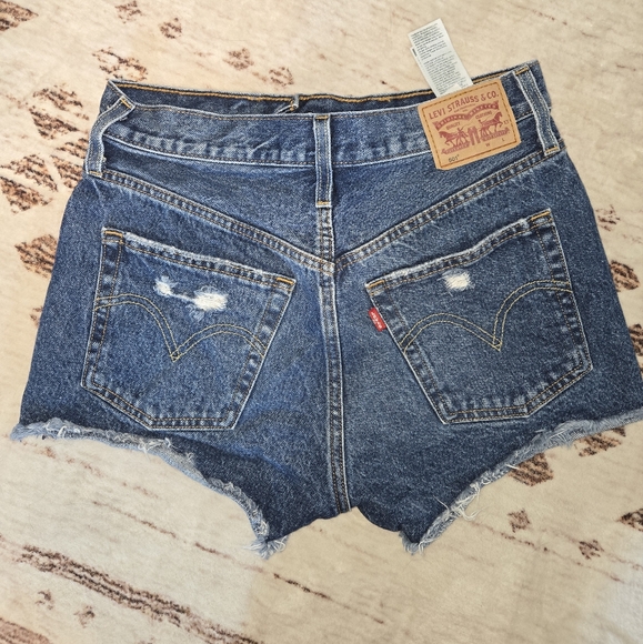 Distressed Denim Shorts - Picture 1 of 4